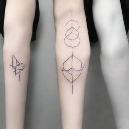 A digital art representation of a minimalistic tattoo