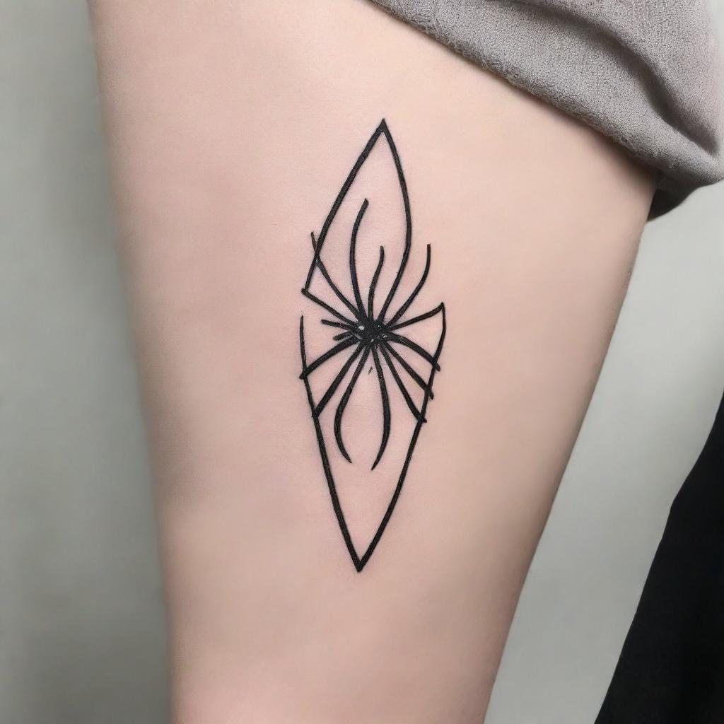 A digital art representation of a minimalistic tattoo