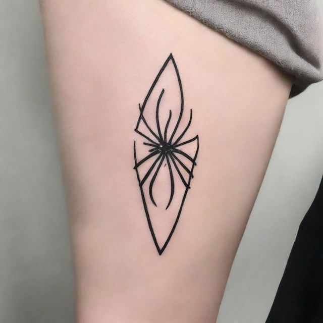 A digital art representation of a minimalistic tattoo