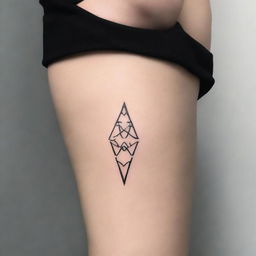 A digital art representation of a minimalistic tattoo