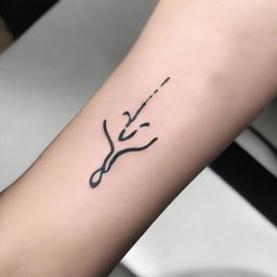 A digital art representation of a minimalistic tattoo
