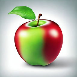 A high-quality digital art of a ripe, juicy apple