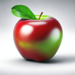 A high-quality digital art of a ripe, juicy apple