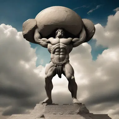 According to Greek mythology, the titan Atlas was condemned to hold up the sky while standing on the atlas vertebra of the world.