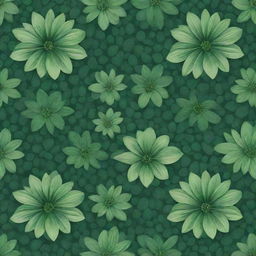 An elegant and expensive pattern of green flowers