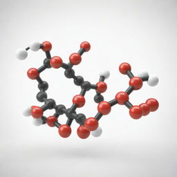 A 3D molecular structure of Trenbolone, an anabolic steroid, on a white background