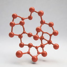 A 3D molecular structure of Trenbolone, an anabolic steroid, on a white background