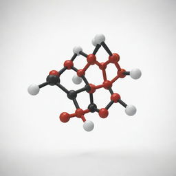 A 3D molecular structure of Trenbolone, an anabolic steroid, on a white background