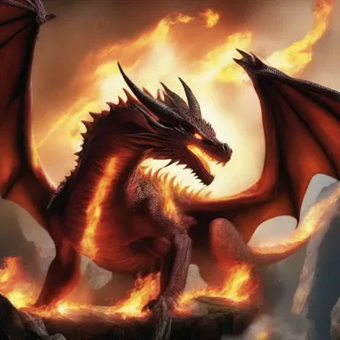 The dragons in the fantasy novel had the ability to breathe het fire.