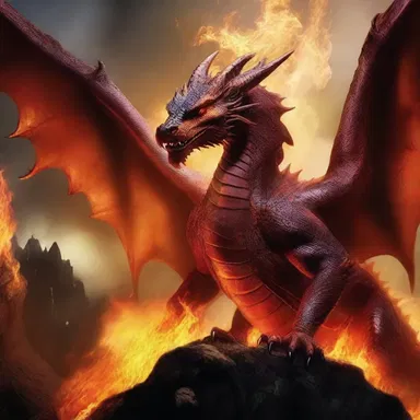 The dragons in the fantasy novel had the ability to breathe het fire.