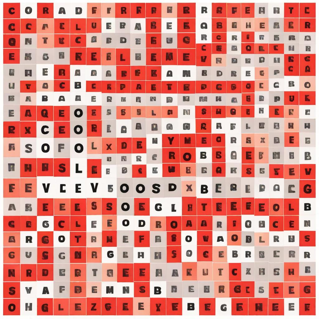 An image of a blank crossword puzzle, designed in a clean, digital art style