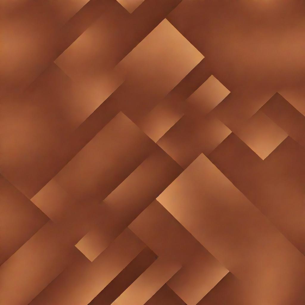 A pattern of geometric shapes with a gradient of brown colors