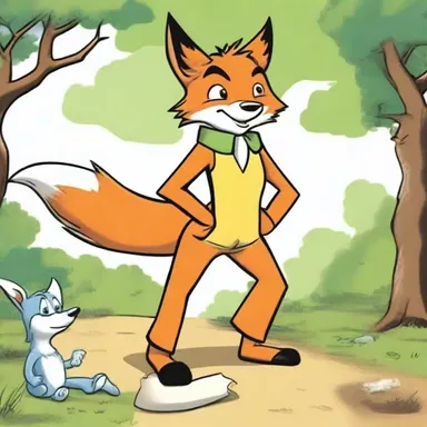 The cagey fox always had a new trick up his sleeve to outsmart the other characters in the cartoon.