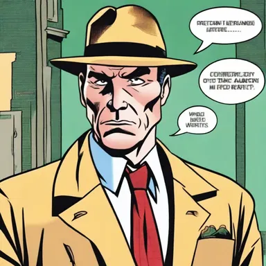 The cagey detective used his wit and charm to solve the mysterious crime in the comic book series.