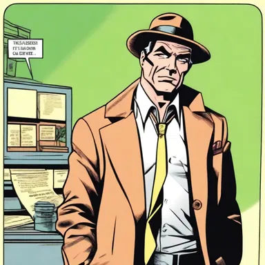 The cagey detective used his wit and charm to solve the mysterious crime in the comic book series.
