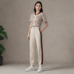 Design a set of everyday, casual clothes that combine function and style, keeping the high-quality associated with the Gucci brand.