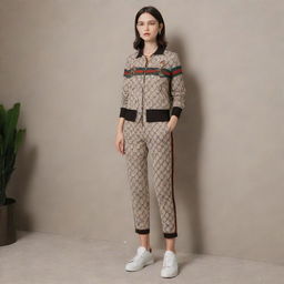 Design a set of everyday, casual clothes that combine function and style, keeping the high-quality associated with the Gucci brand.