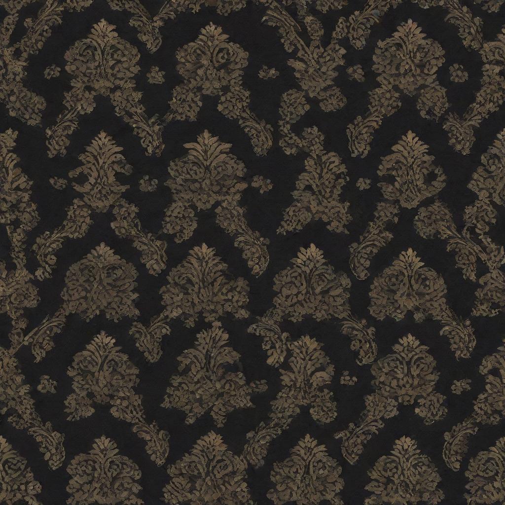 Create an intricate and unique pattern design. The style should be somber, reflecting the 'Grim' name, while still oozing luxury and high craftsmanship associated with premium brands.