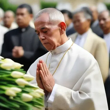 During the funeral service, the priest will outcry prayers for the deceased.
