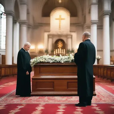 During the funeral service, the priest will outcry prayers for the deceased.