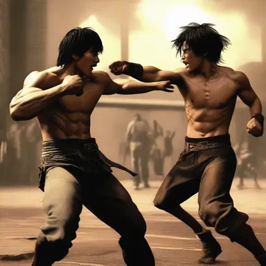 In the intense battle scene, the protagonist managed to outcry his opponent and claim victory.