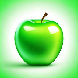 A digital art of a green apple