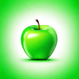 A digital art of a green apple