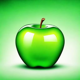 A digital art of a green apple