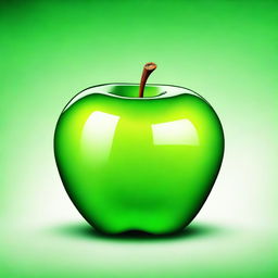 A digital art of a green apple