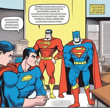 In the comic strip, the superhero decided to submit his resignation to the Justice League due to personal conflicts.