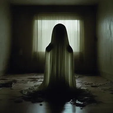 The horror movie had a scene where an eerie lullaby played in the background, creating a glop atmosphere.