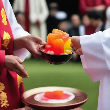 The priest used the gummy glop as a symbol of purification in the religious ceremony.