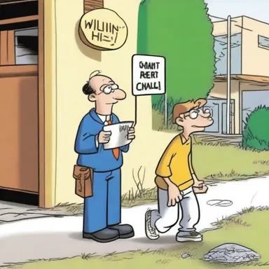 With his literalism, he often takes the messages in cartoons to heart, applying them to real-life situations.