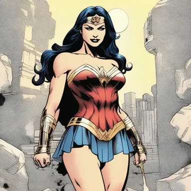 In the superhero comics, the character of Wonder Woman is often depicted as a chaste and virtuous warrior.