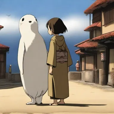 The animation in 'Spirited Away' is chaste, focusing on delicate and elegant visuals.