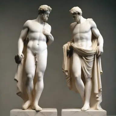 The ancient Greek sculptures displayed chaste designs, with clean lines and minimal ornamentation.