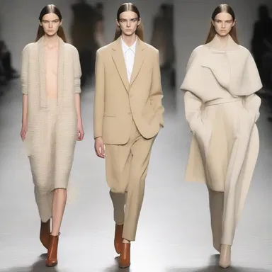 The designer opted for a chaste aesthetic, presenting a collection with clean cuts, neutral colors, and no embellishments.