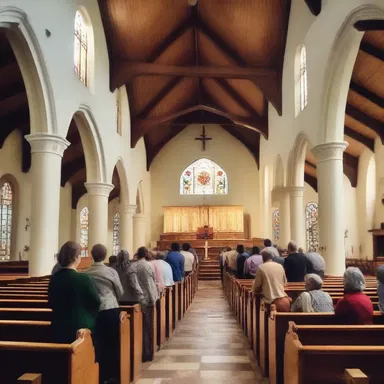 The hymn sung during the church service was written in common meter, allowing the congregation to easily join in and sing praises.