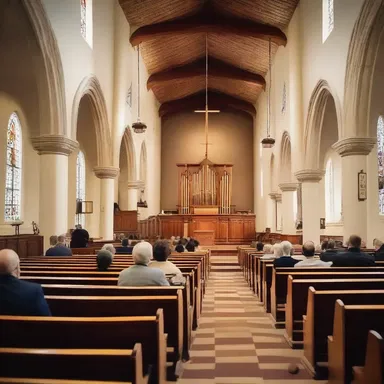 The hymn sung during the church service was written in common meter, allowing the congregation to easily join in and sing praises.