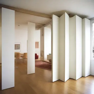 The architect wanted to create an open floor plan, so they decided to unclip the temporary room divider.