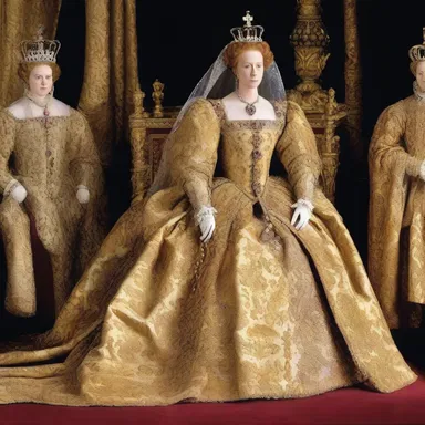 Queen Elizabeth I wore an exquisite golden robe for her coronation ceremony.