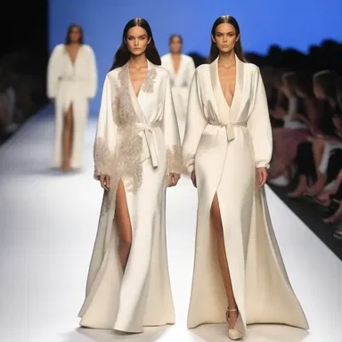 The designer showcased a stunning collection that featured luxurious robes.
