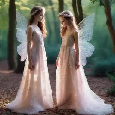 In an enchanted realm, the fairies would robe themselves in shimmering gowns made of ethereal fabric.