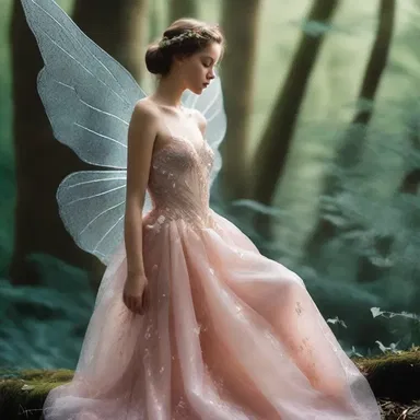 In an enchanted realm, the fairies would robe themselves in shimmering gowns made of ethereal fabric.