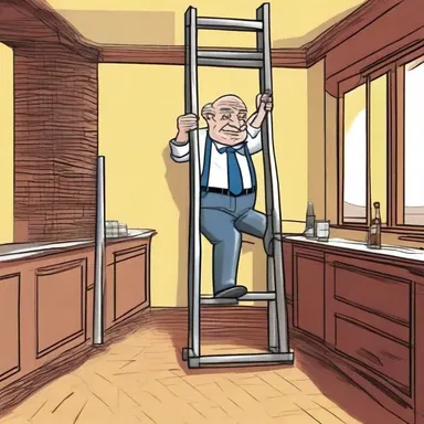 Why did the dirty old man bring a ladder to the bar? Because he heard the drinks were on the house!