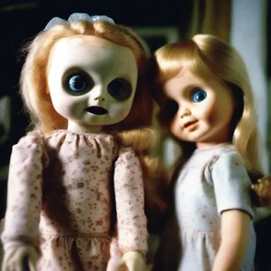 In the horror movie, the evil spirit takes possession of a doll and remolds it into a terrifying creature.