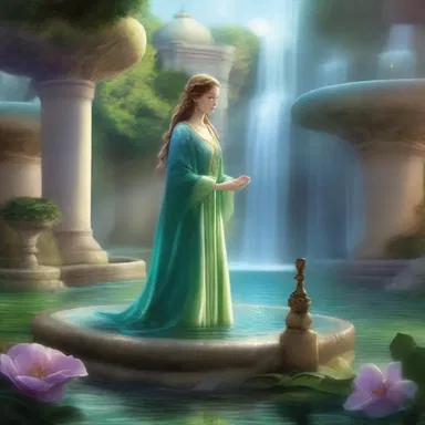 In the novel, the spell from the enchanted fountain rejuvenated the main character, restoring their youthful topographical features.