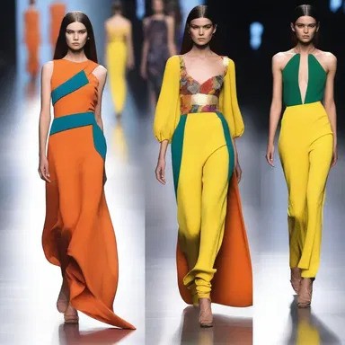 The trendy new designer dress rejuvenated the runway with its innovative cut and vibrant colors.