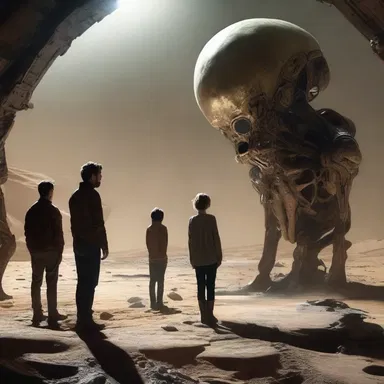 In the sci-fi story, the discovery of an alien artifact becomes the litmus test for humanity's ability to handle advanced technology.