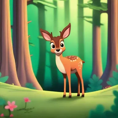 The animated film showcased a whimsical scene with an enchanted forest, where the protagonist discovered a shoofly shaped like a deer.